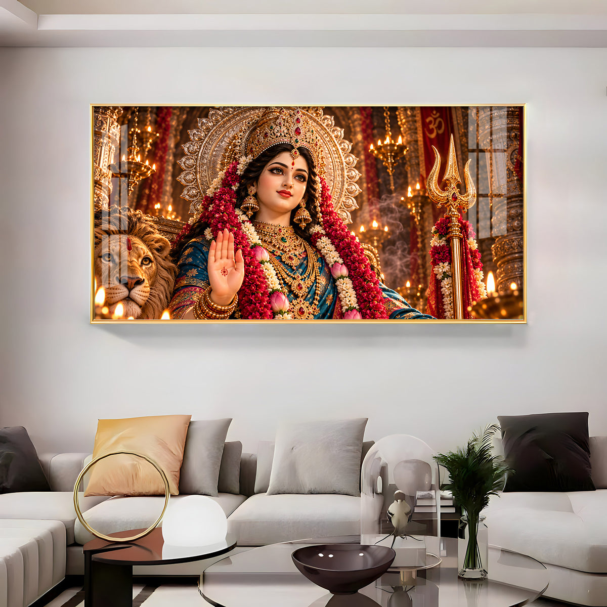 Mata Durga Bhawani Premium Acrylic Horizontal Wall Art