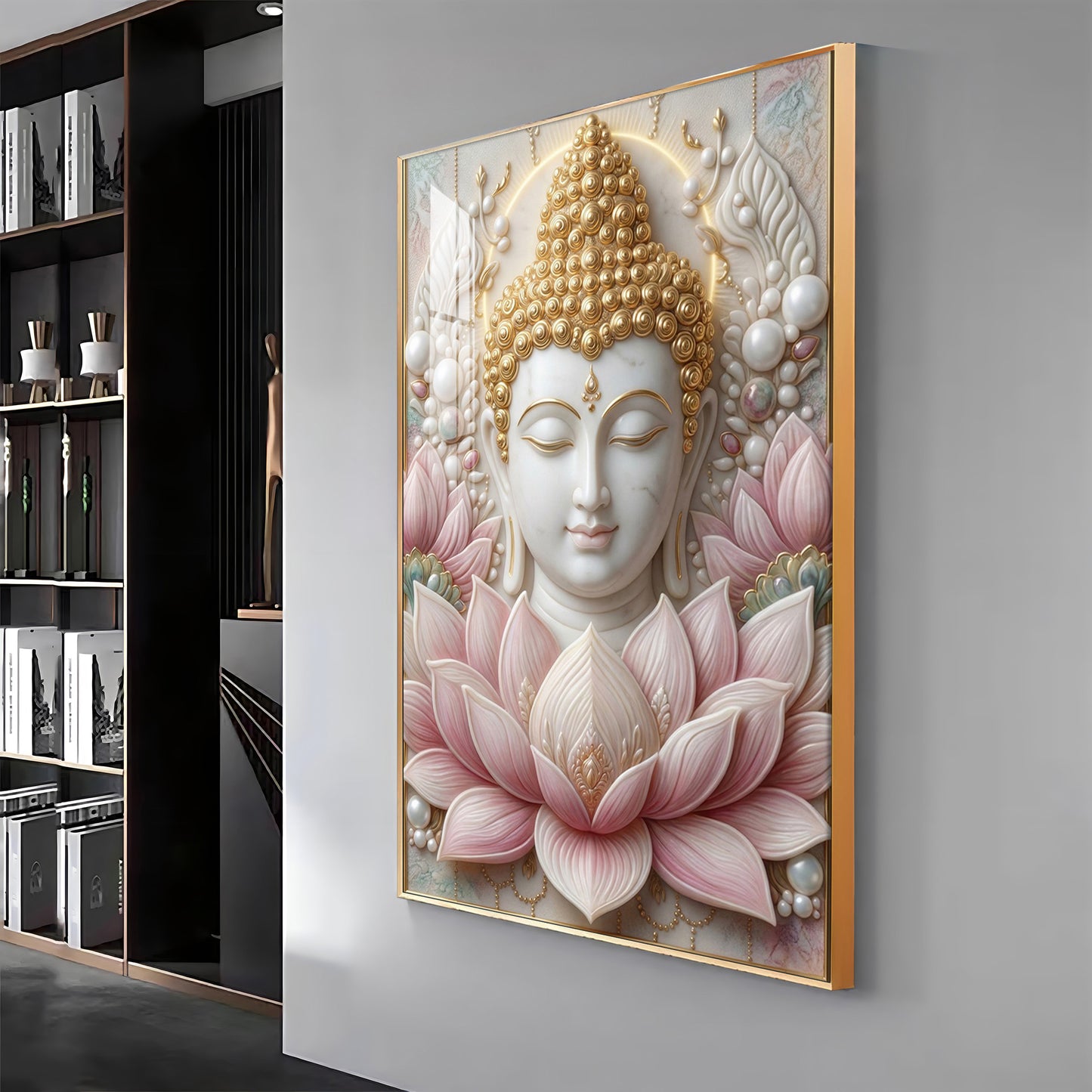 Deities Buddha Premium Acrylic Vertical Wall Art