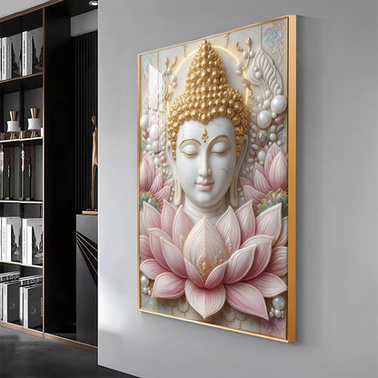 Deities Buddha Premium Acrylic Vertical Wall Art