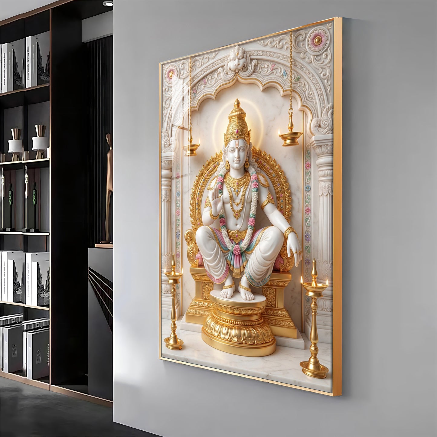 Ayyappa Swamy Premium Acrylic Vertical Wall Art