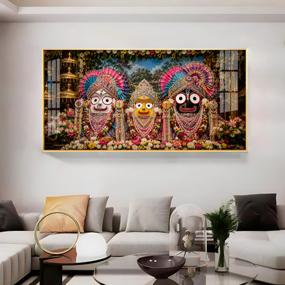 Darshan Of Jagannath ji Premium Acrylic Horizontal Wall Art