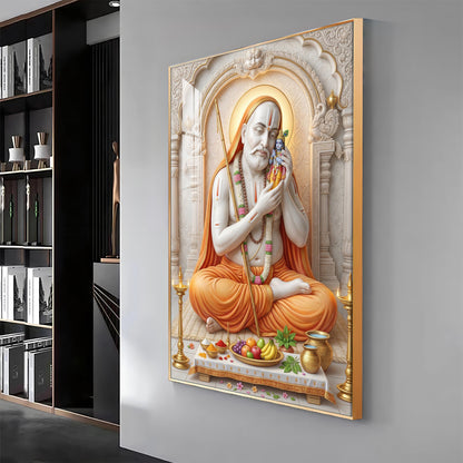 Sri Guru Raghavendra Swamy Premium Acrylic Vertical Wall Art
