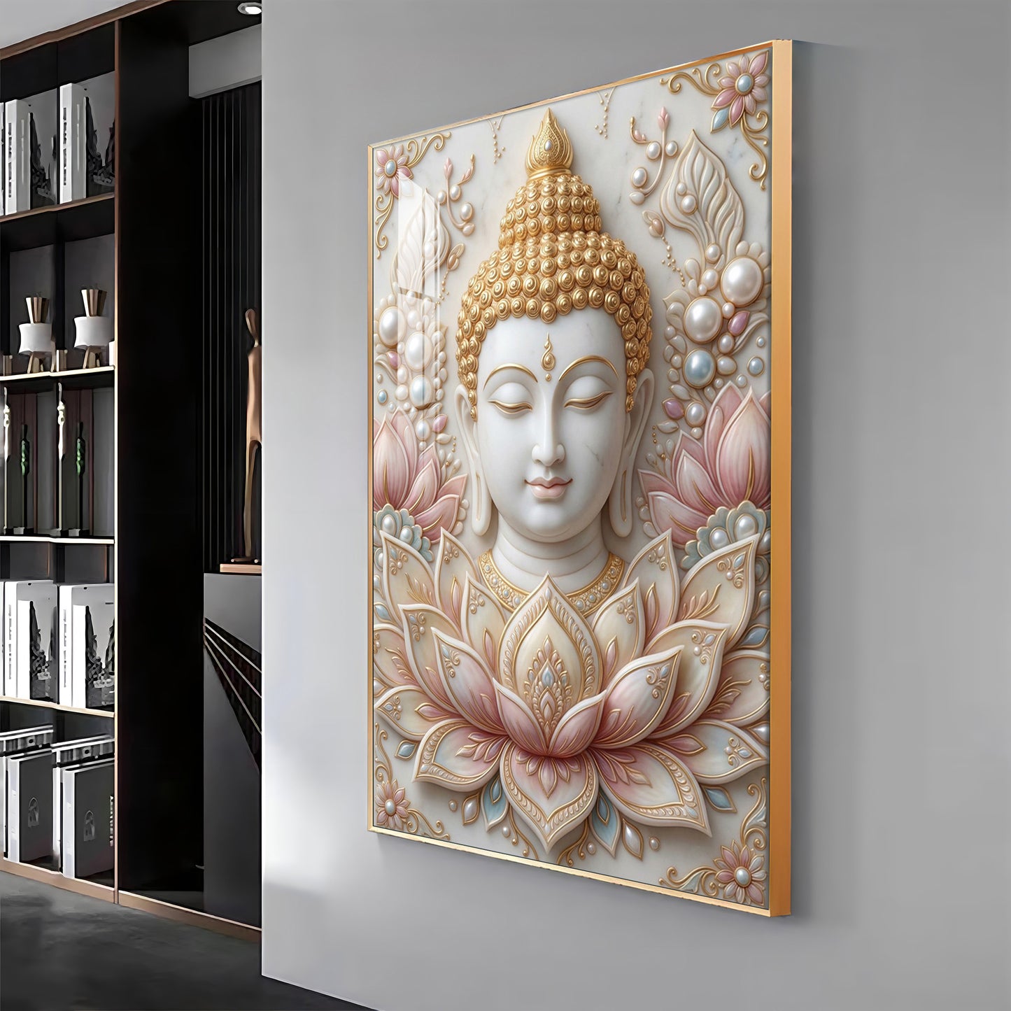 Meditating Lord Buddha Premium Acrylic Vertical Wall Art