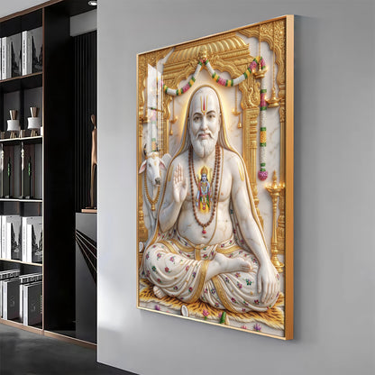 Sri Guru Raghavendra Swamy Premium Acrylic Vertical Wall Art