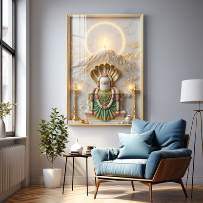 Shiva Lingam Premium Acrylic Vertical Wall Art