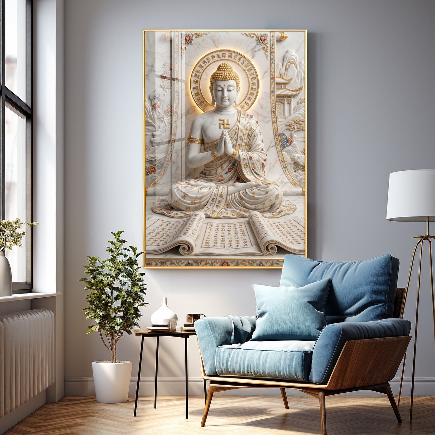 Lord Hanuman And Shivji Premium Acrylic Vertical Wall Art (Copy)