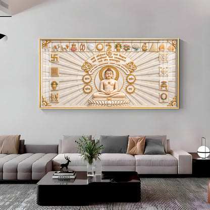 Jain Namokar Mantra Premium Acrylic Horizontal Wall Art