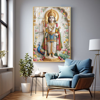 Murugan Premium Acrylic Vertical Wall Art