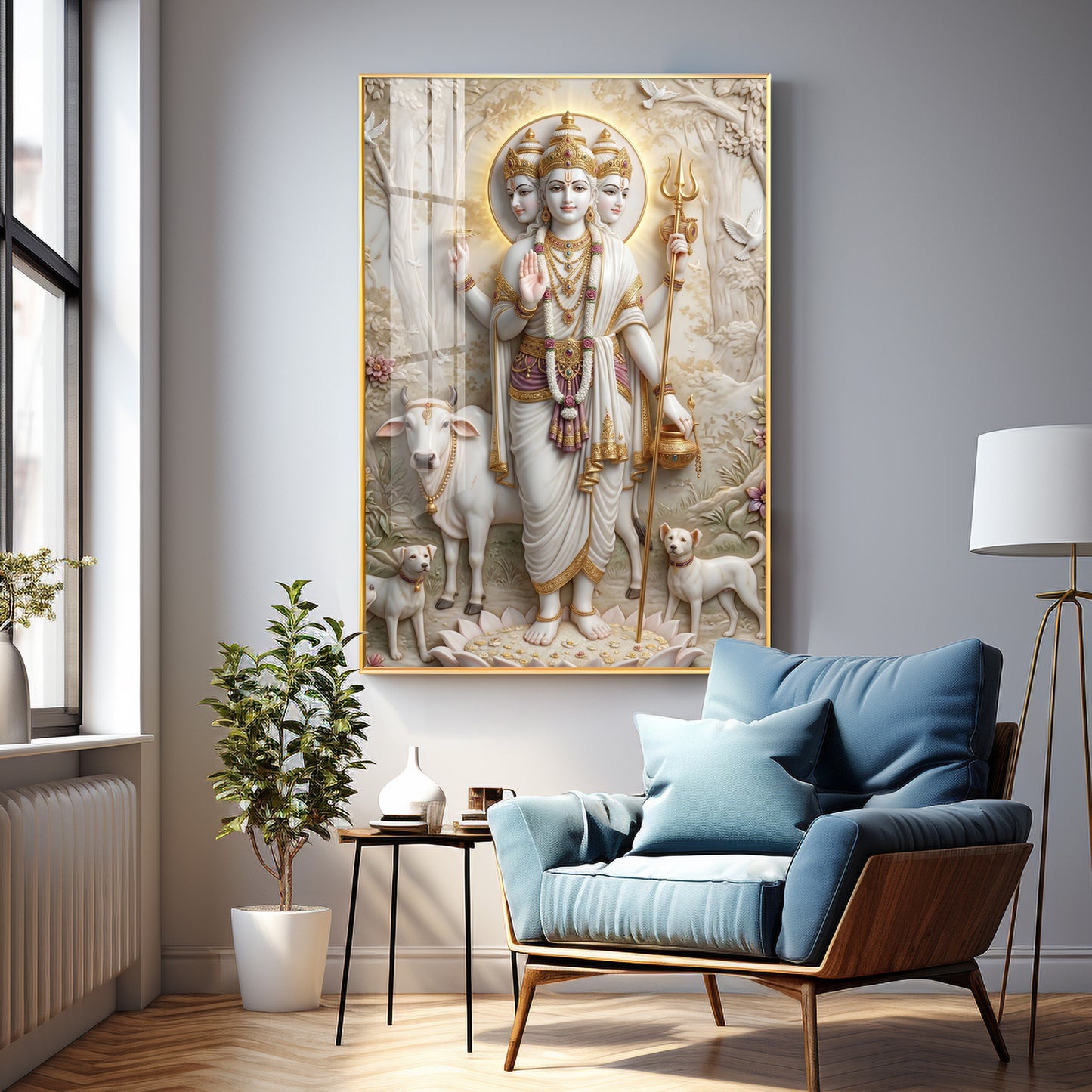 Dattatreya Bhagwan Premium Acrylic Vertical Wall Art