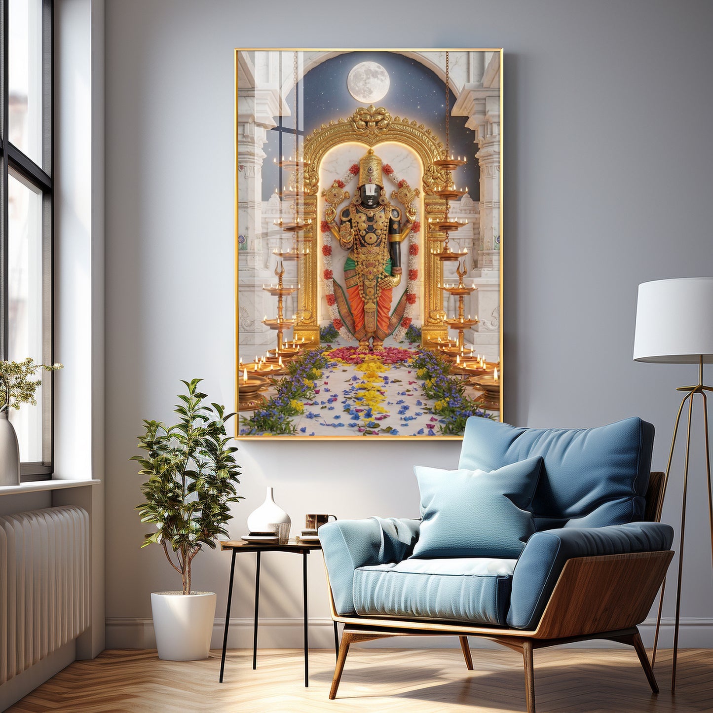 Tirupati Balaji Maharaj Premium Acrylic Vertical Wall Art