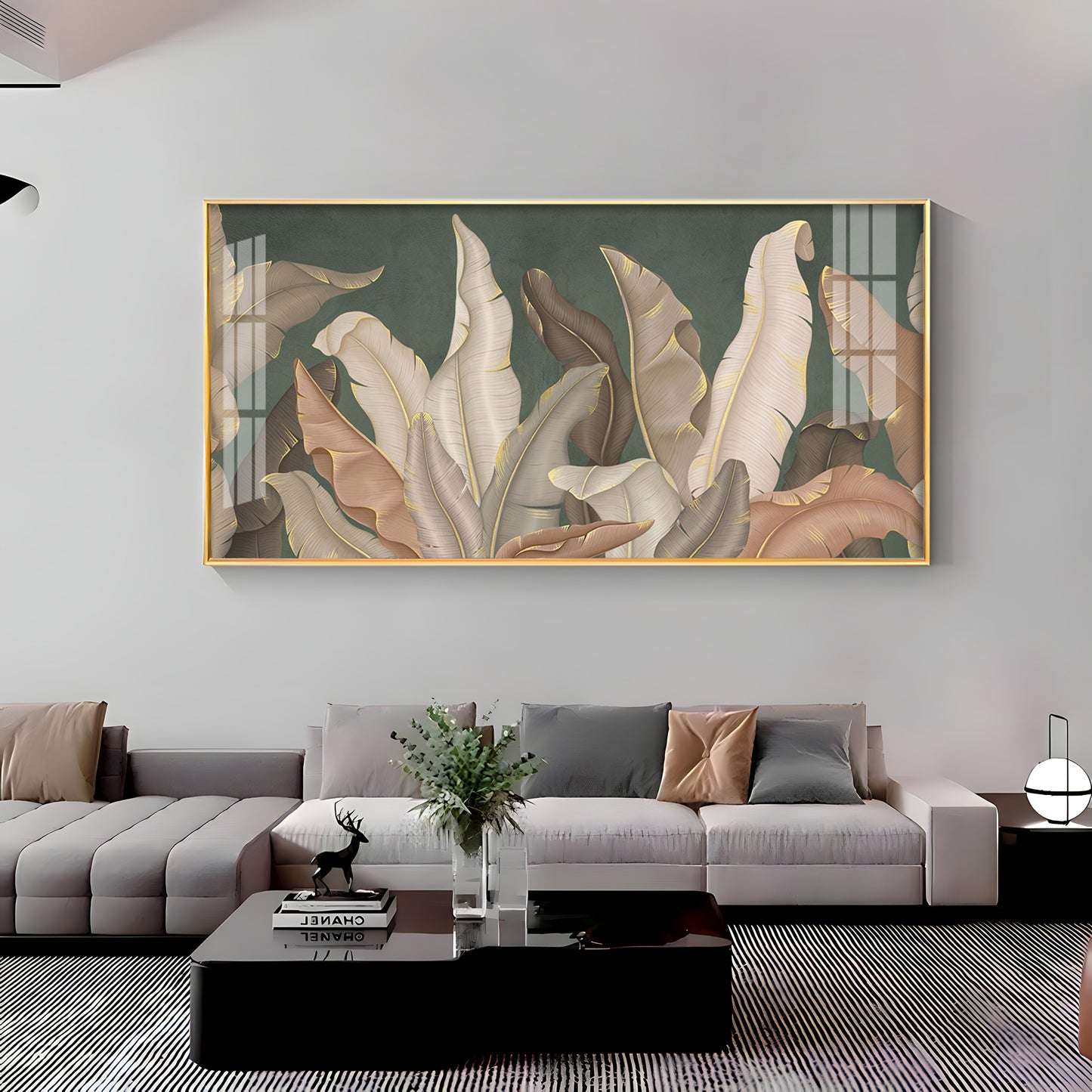 Tropical Banana Leaf Premium Acrylic Horizontal Wall Art