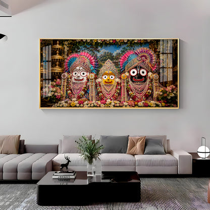 Darshan Of Jagannath ji Premium Acrylic Horizontal Wall Art
