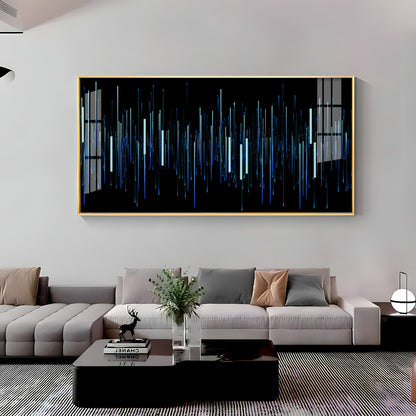 Abstract Vertical Light Bar Line Premium Acrylic Horizontal Wall Art
