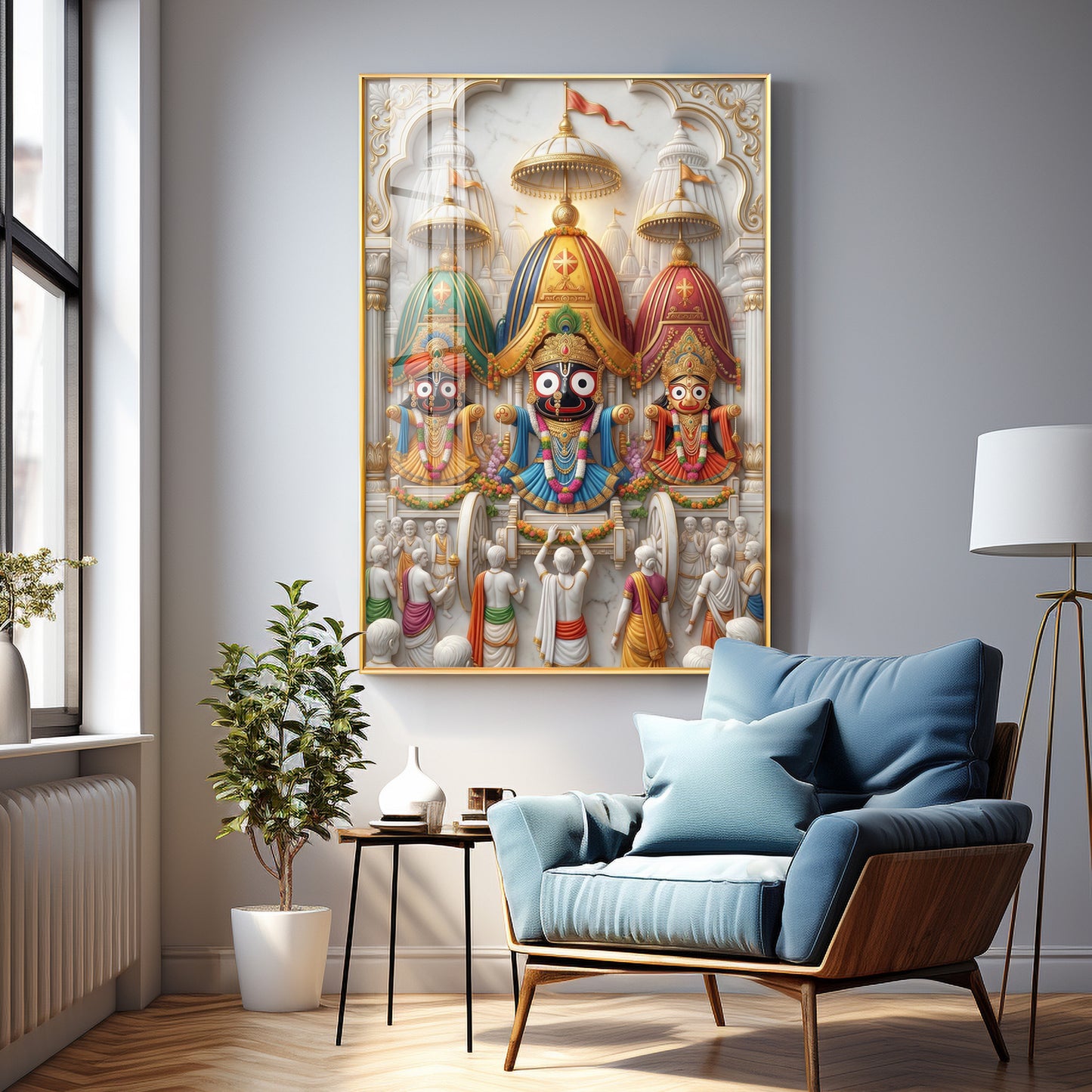 Lord Jagannath Rath Yatra Premium Acrylic Vertical Wall Art