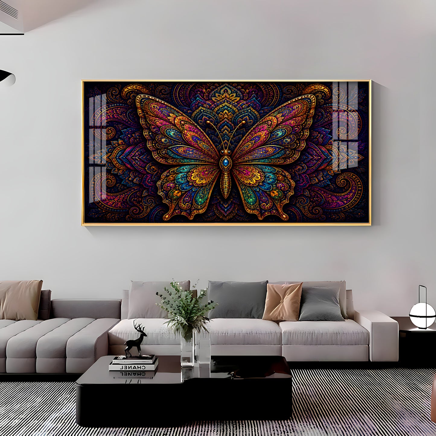 Mandala Butterfly Premium Acrylic Horizontal Wall Art