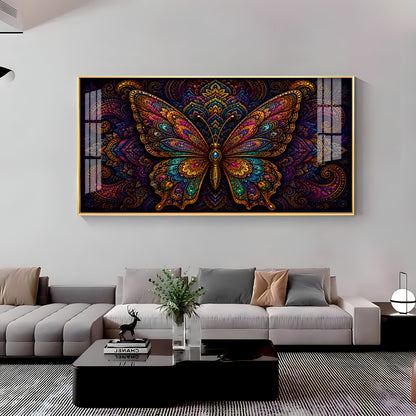 Mandala Butterfly Premium Acrylic Horizontal Wall Art