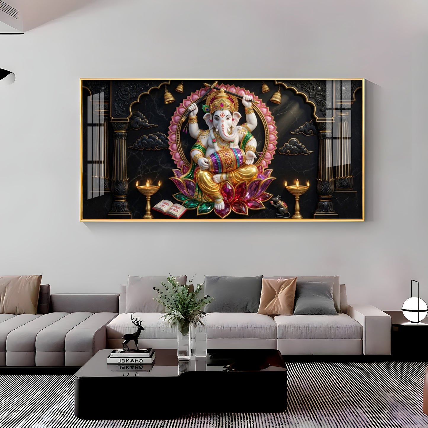 Ganesh Ji Premium Acrylic Horizontal Wall Art