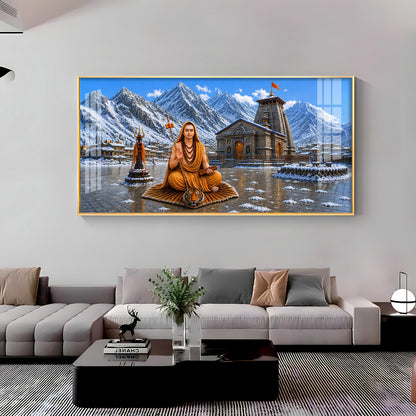 Shri Adi Shankaracharya Premium Acrylic Horizontal Wall Art