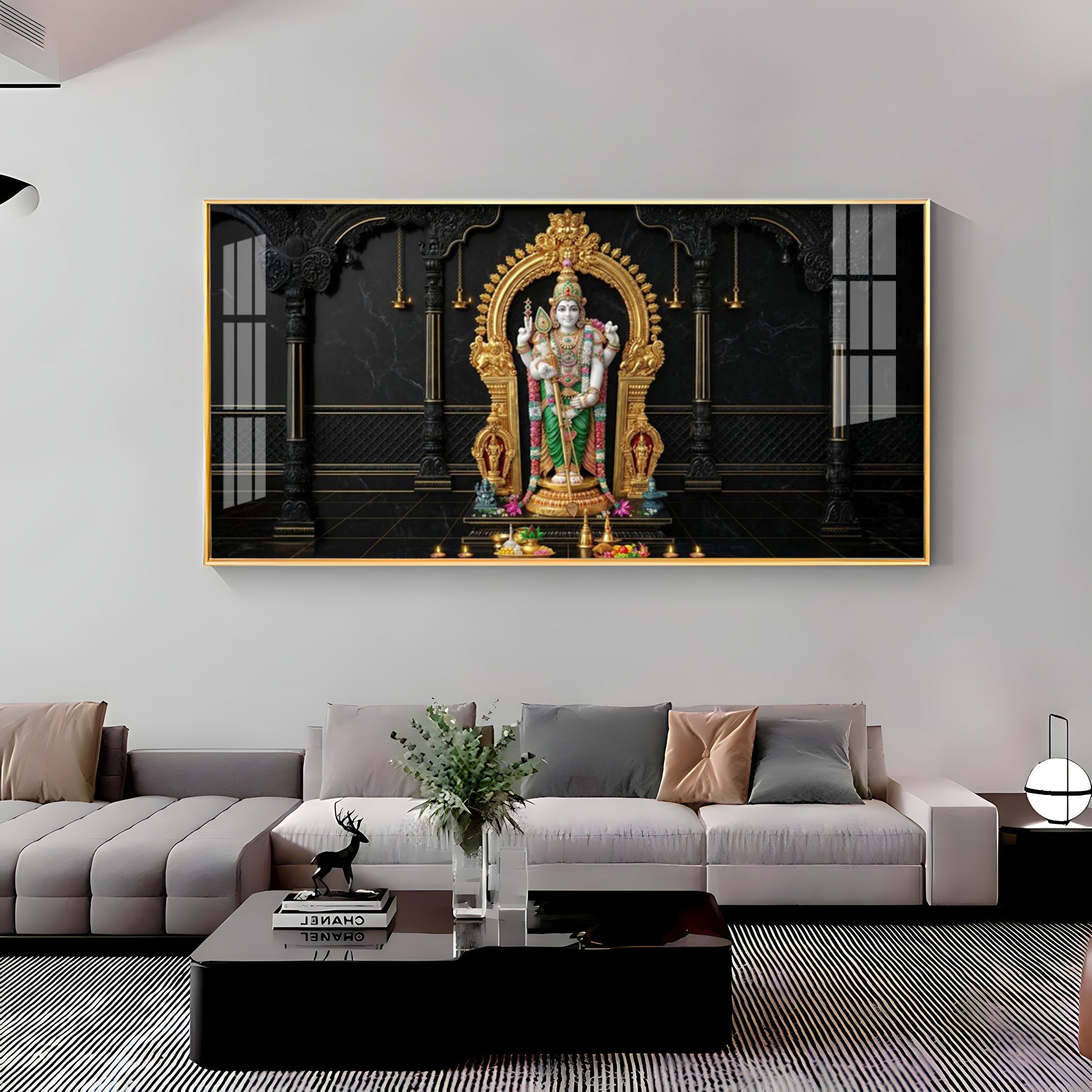 Lord Murugan Home & Temples Premium Acrylic Horizontal Wall Art