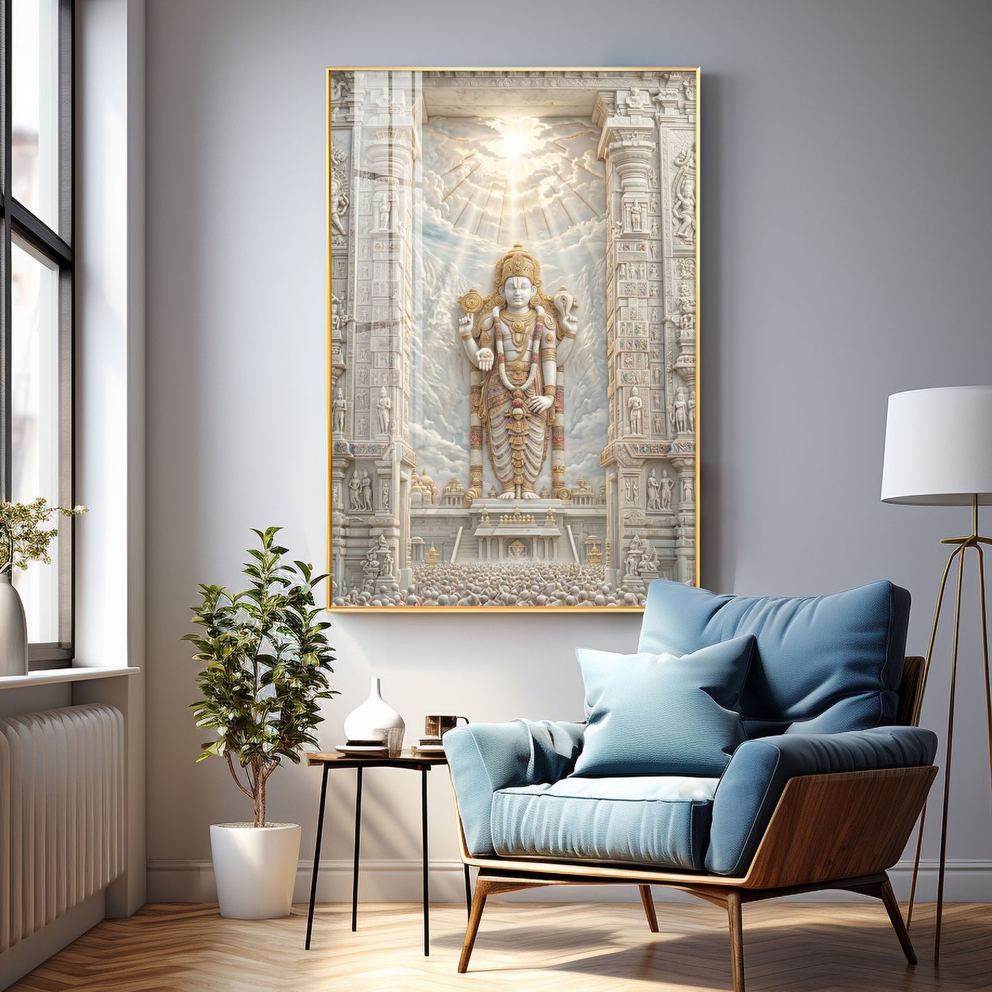 Divine Venkateswara Premium Acrylic Vertical Wall Art