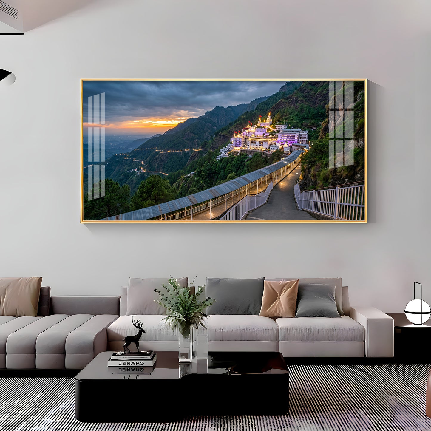 Shri Mata Vaishno Devi Shrine Premium Acrylic Horizontal Wall Art