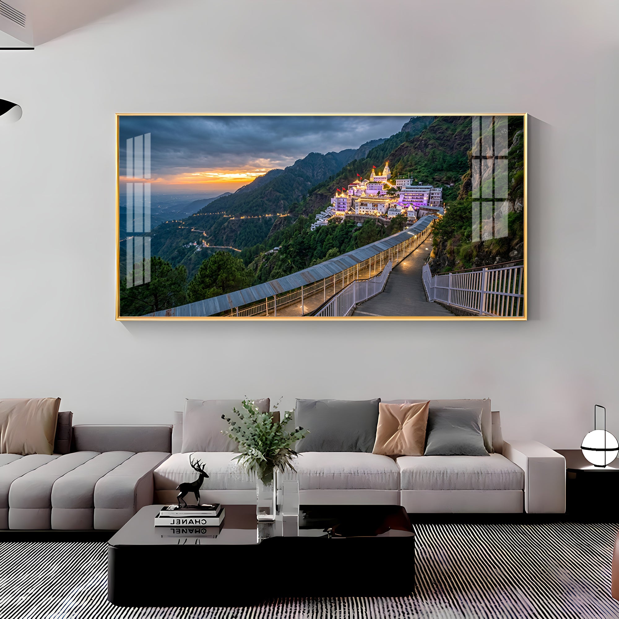 Shri Mata Vaishno Devi Shrine Premium Acrylic Horizontal Wall Art