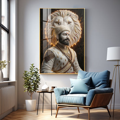 King Chhatrapati Shivaji Maharaj Premium Acrylic Vertical Wall Art