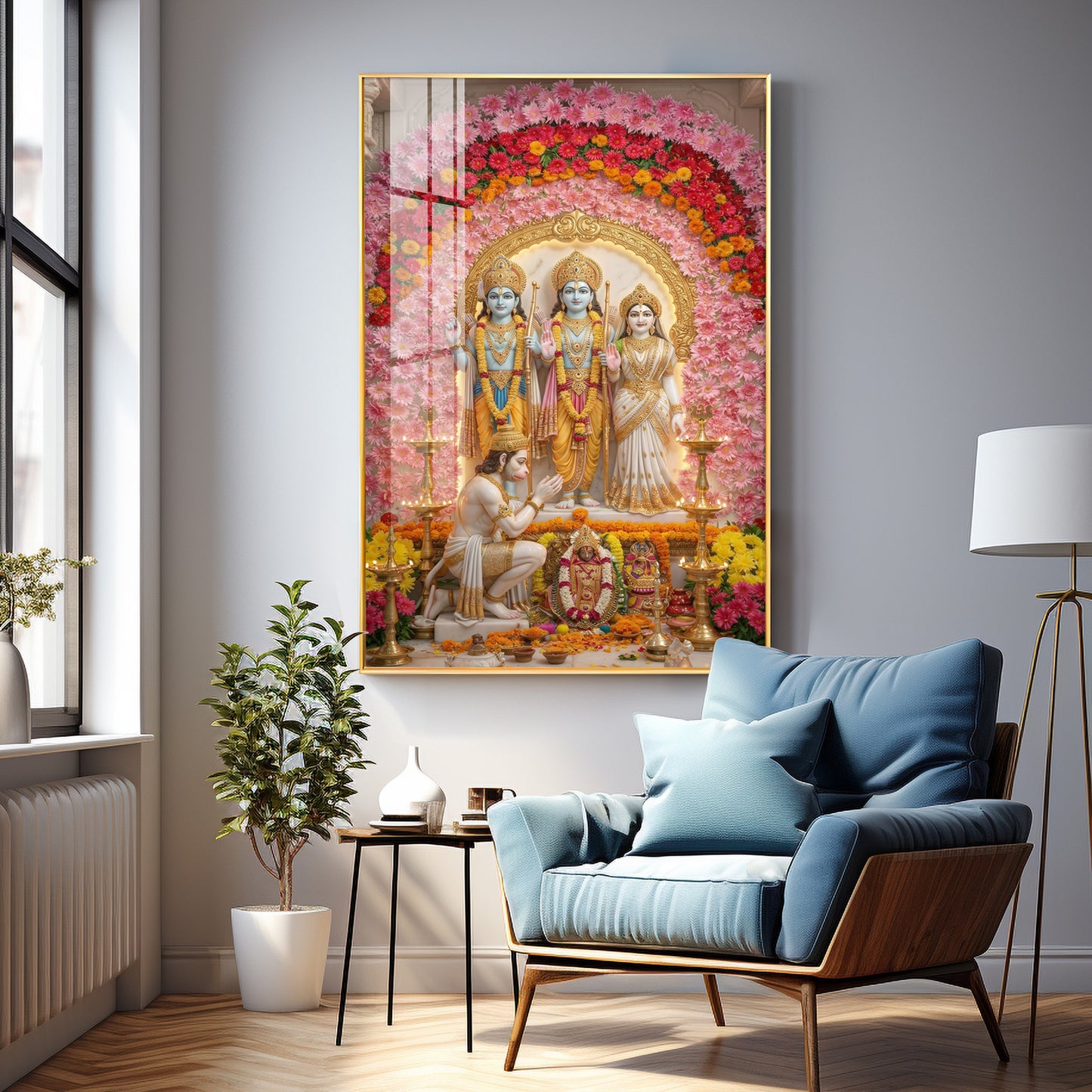 Ram Darbar Premium Acrylic Vertical Wall Art