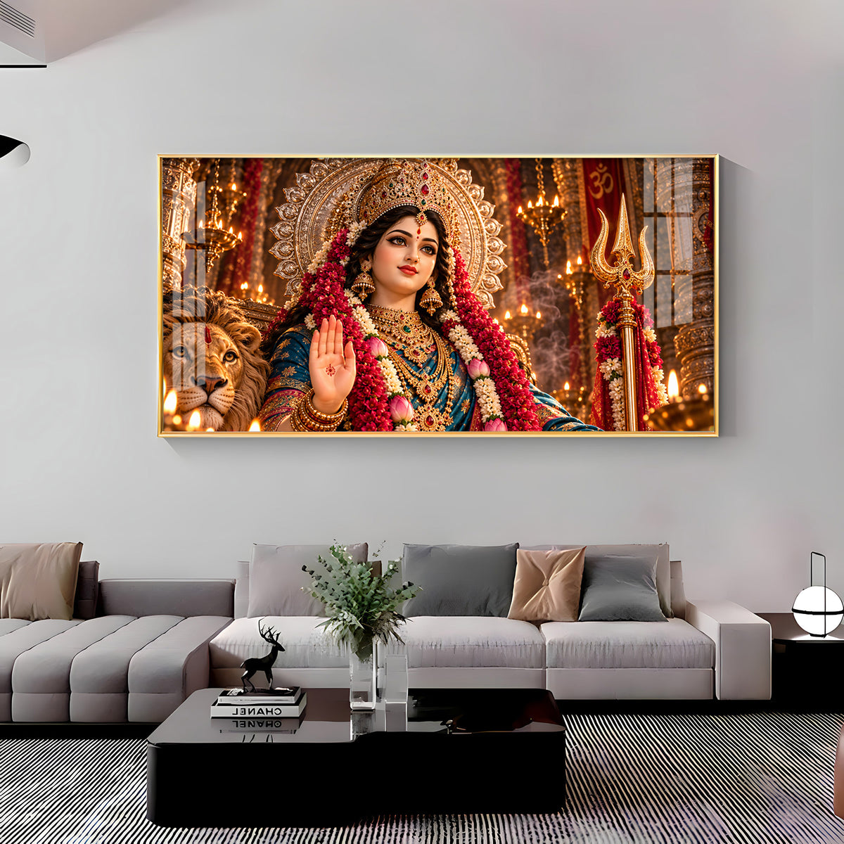 Mata Durga Bhawani Premium Acrylic Horizontal Wall Art