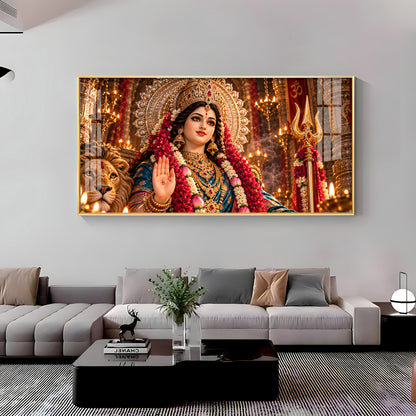Mata Durga Bhawani Premium Acrylic Horizontal Wall Art