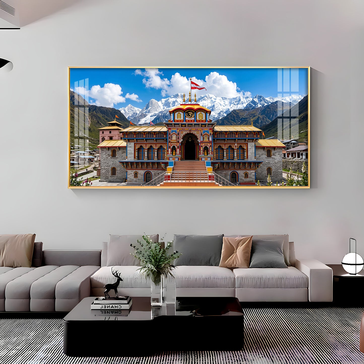 Badrinath Temple Premium Acrylic Horizontal Wall Art
