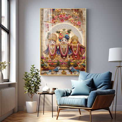 Hindu Jagannath Prabhu Premium Acrylic Vertical Wall Art