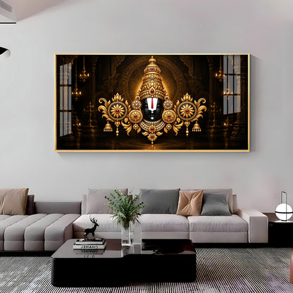 Lord Tirupati Balaji Premium Acrylic Horizontal Wall Art