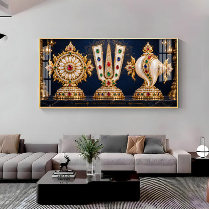 Divine Balaji Symbols Premium Acrylic Horizontal Wall Art