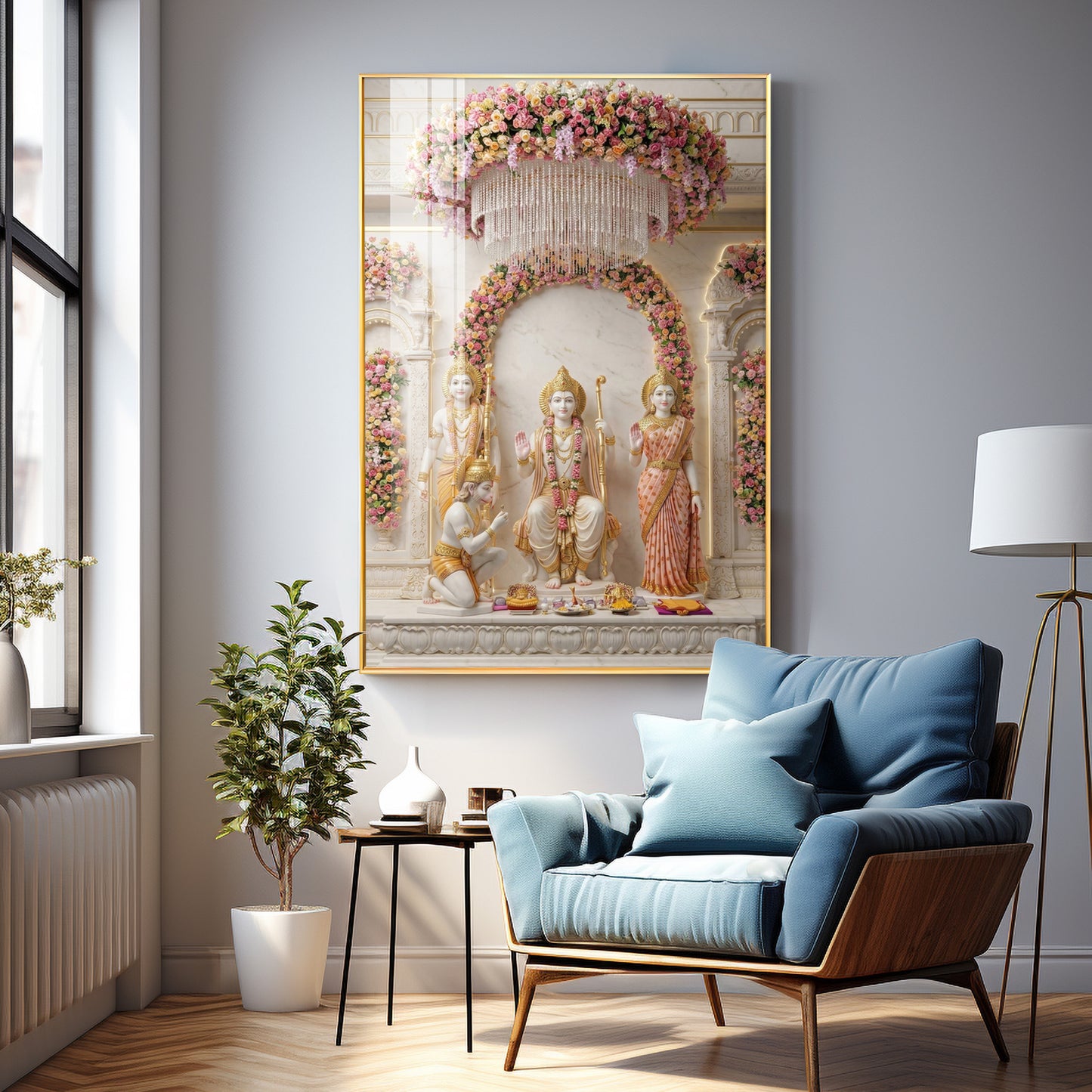 Jai Shri Ram Darbar Premium Acrylic Vertical Wall Art