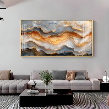 Marbled Veins Premium Acrylic Horizontal Wall Art