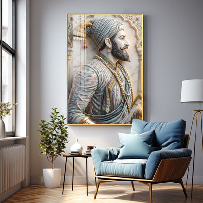 Raja Shivchatrapati Premium Acrylic Vertical Wall Art
