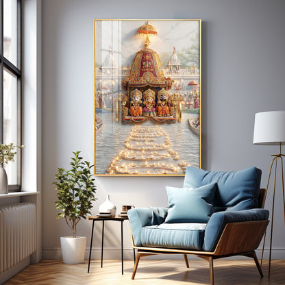 Lord Jagannath Ratha Yatra Premium Acrylic Vertical Wall Art