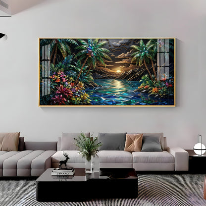 Tropical Beach Dream Premium Acrylic Horizontal Wall Art