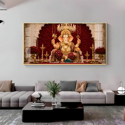 Ganpati Bappa Premium Acrylic Horizontal Wall Art