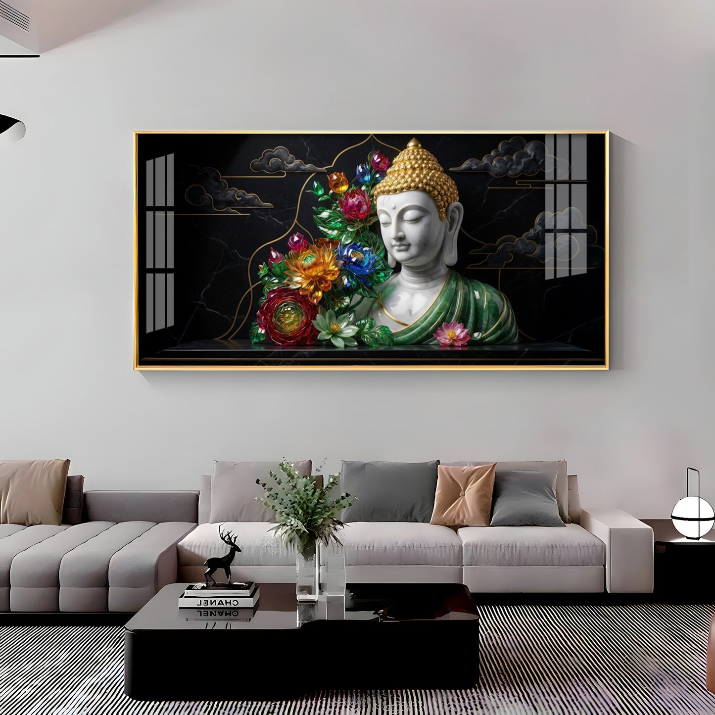 Peace Of Buddha Premium Acrylic Horizontal Wall Art