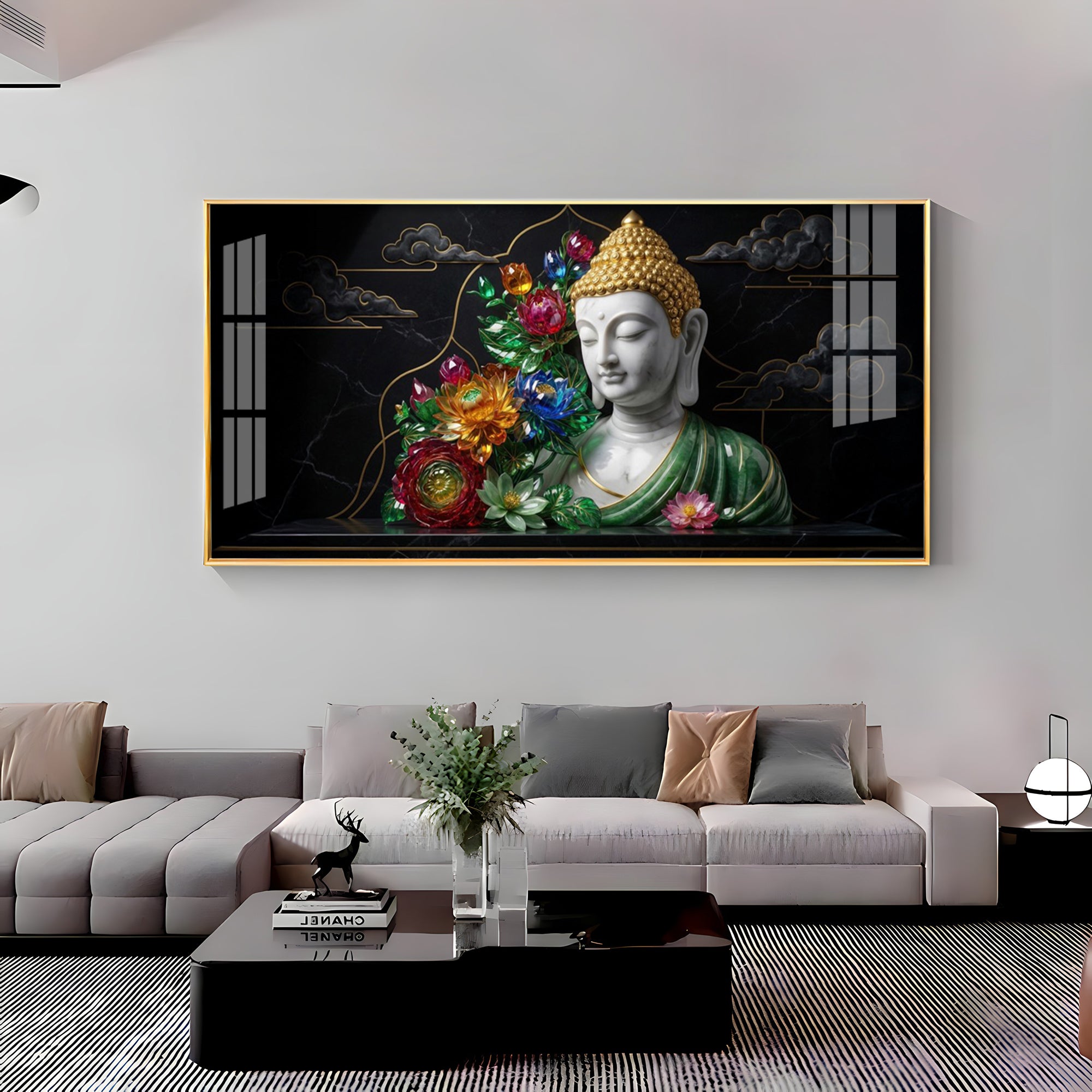 Peace Of Buddha Premium Acrylic Horizontal Wall Art