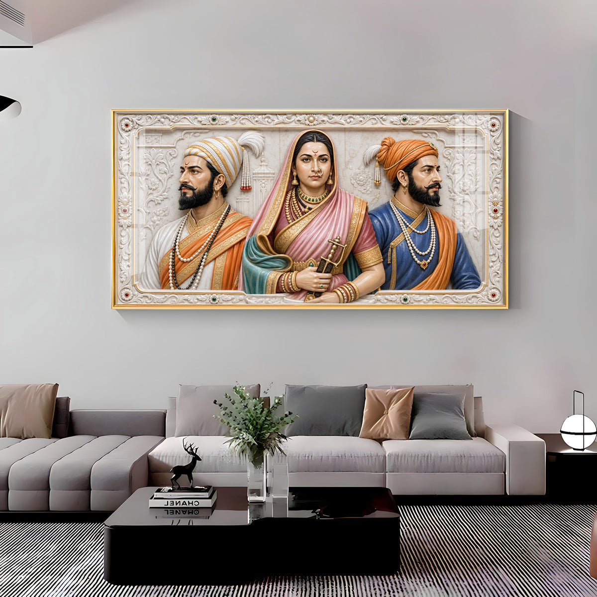 Chhatrapati Shivaji Maharaj With Sambhaji Maharaj Premium Acrylic Horizontal Wall Art