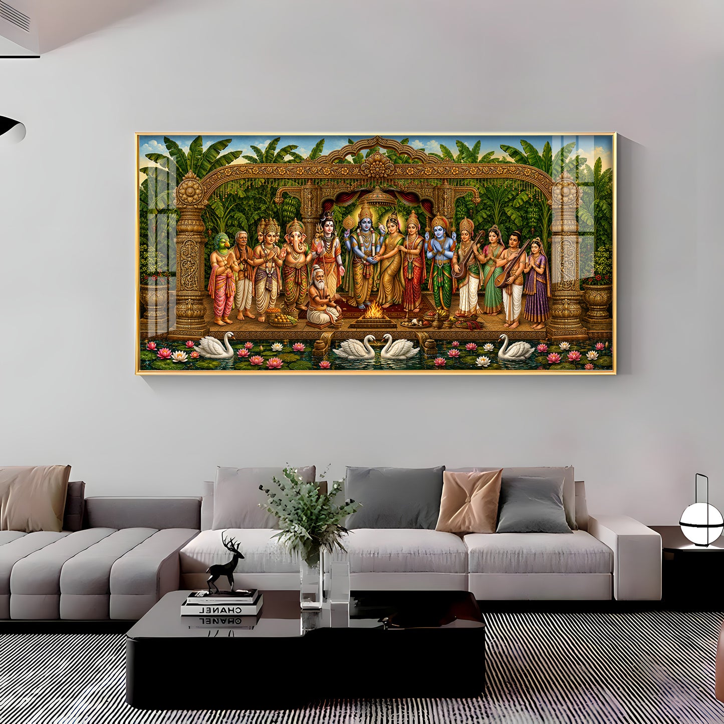 Hindu Deities Srinivasa Kalyanam Premium Acrylic Horizontal Wall Art