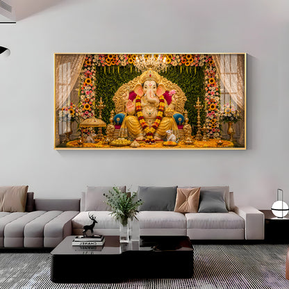 Shri Vighnaharta Premium Acrylic Horizontal Wall Art