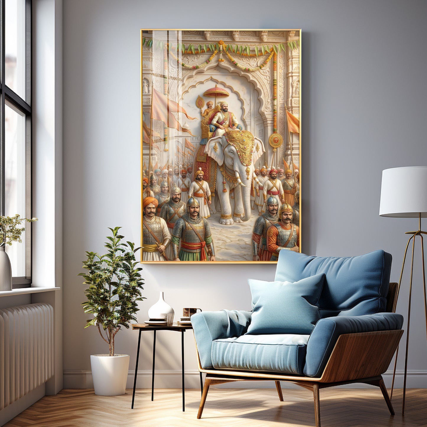 Coronation Of Chhatrapati Shivaji MaharajPremium Acrylic Vertical Wall Art