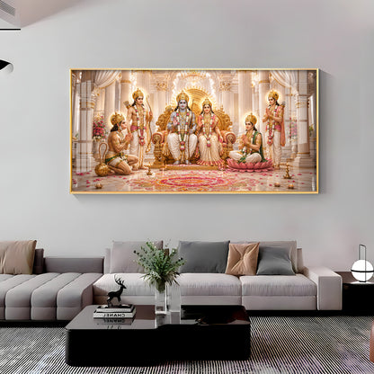 Lord Ram Darbar Premium Acrylic Horizontal Wall Art