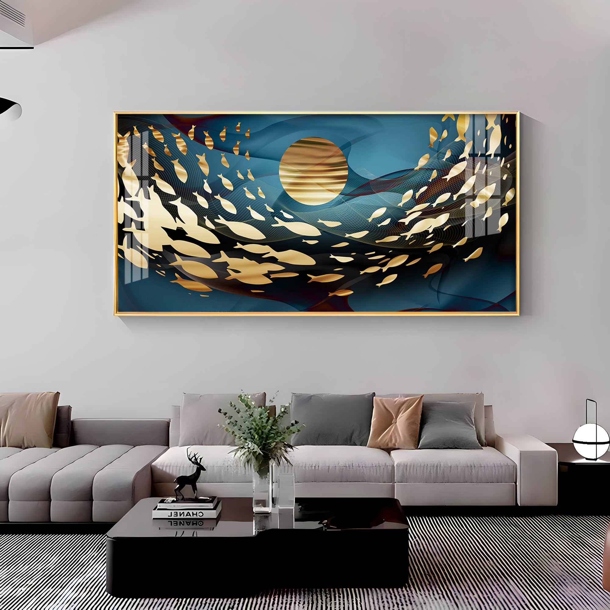 Koi Fish Premium Acrylic Horizontal Wall Art