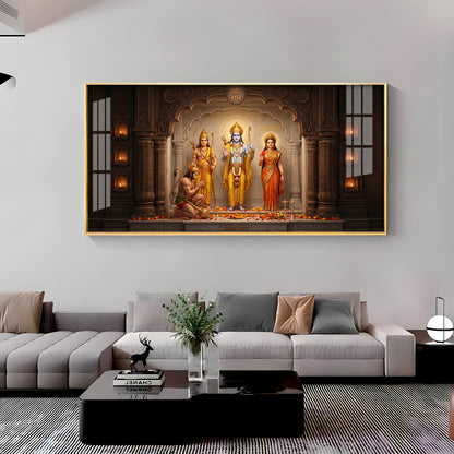 Lord Rama, Devi Sita, Lakshmana, Hanuman Ji Premium Acrylic Horizontal Wall Art