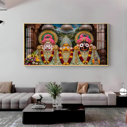 Shringar Darshan Of Jagannath Puri Premium Acrylic Horizontal Wall Art